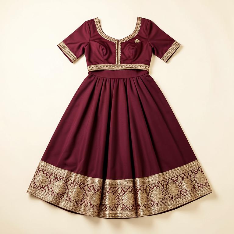 Gold Trim Lehenga