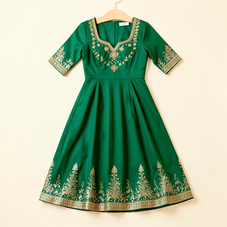 Mehndi Green Anarkali