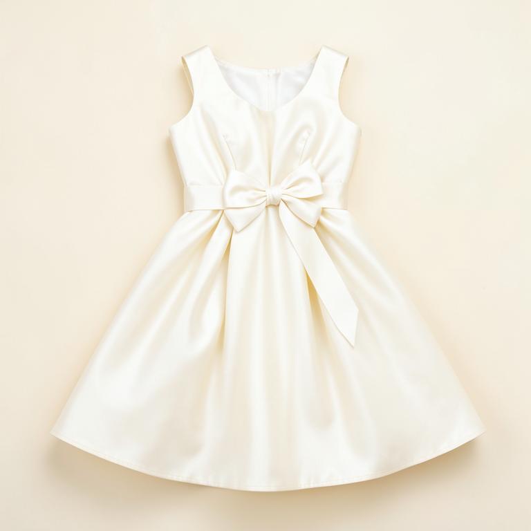 Satin Flower Girl Dress